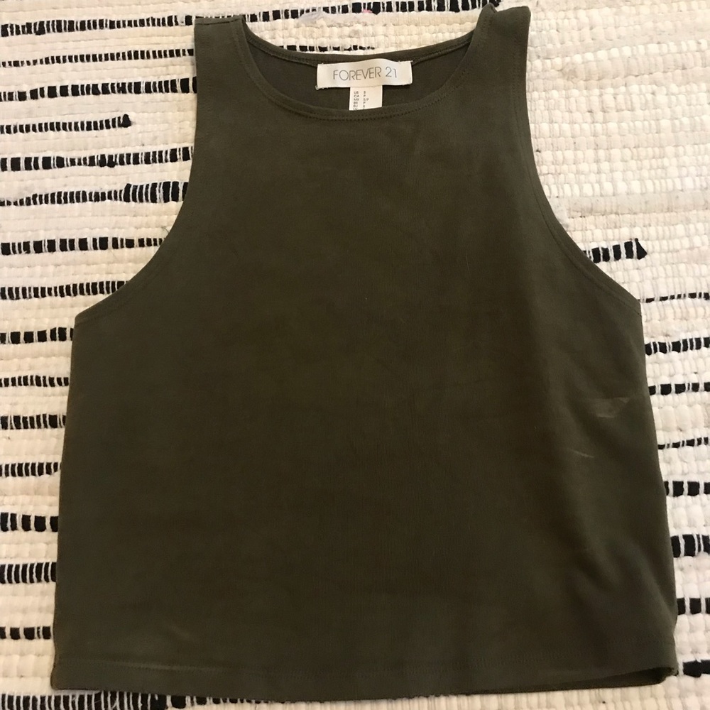 Green Forever 21 Crop Top
